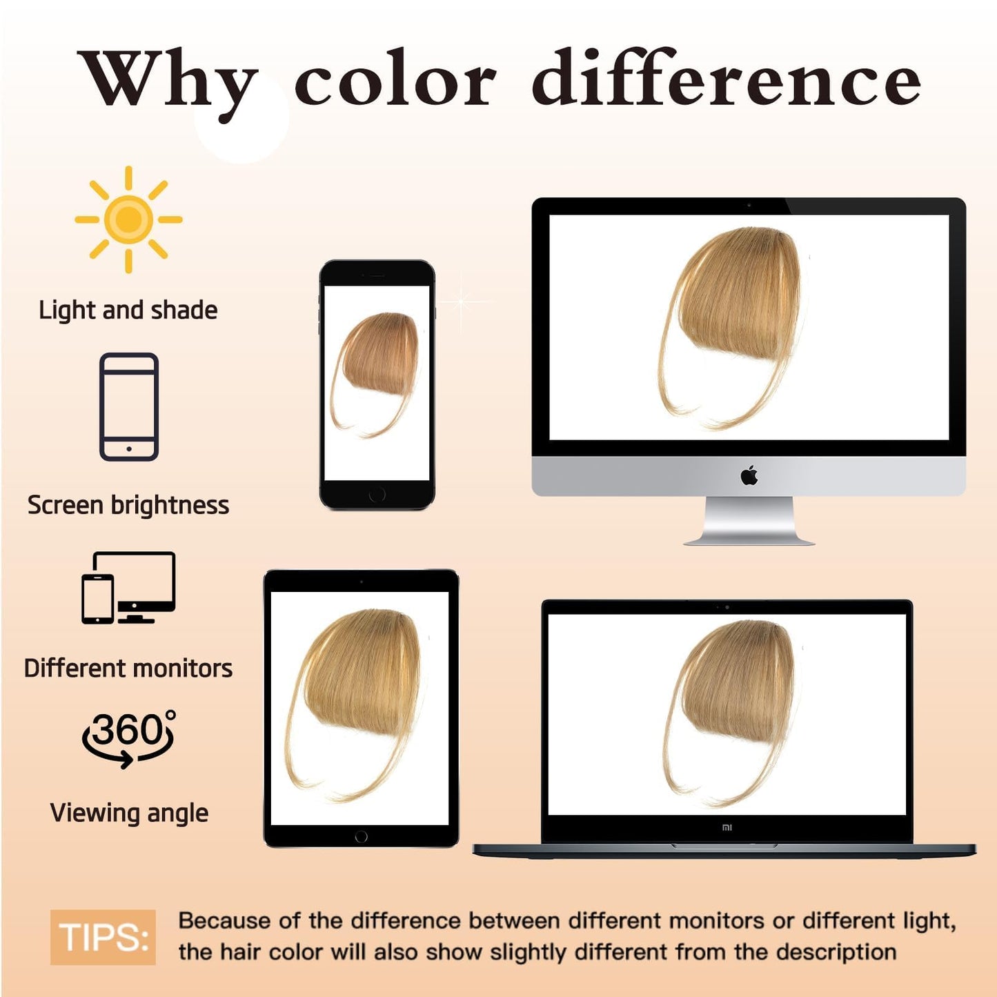 NAYOO Bangs Hair Clip -Medium Brown Fake Bangs 100% Real Human Hair Extensions Wispy Bangs for Women Fringe with Temples Hairpieces Curved Bangs for Daily Wear